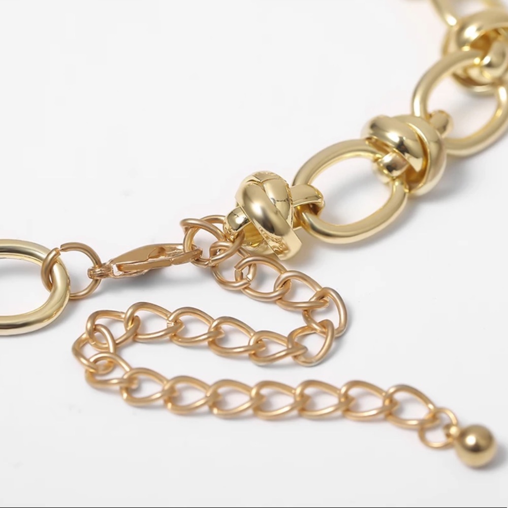 NEW 18K GOLD LAYERED THICK CHAIN CHOKER NECKLACE - Picture 7 of 10